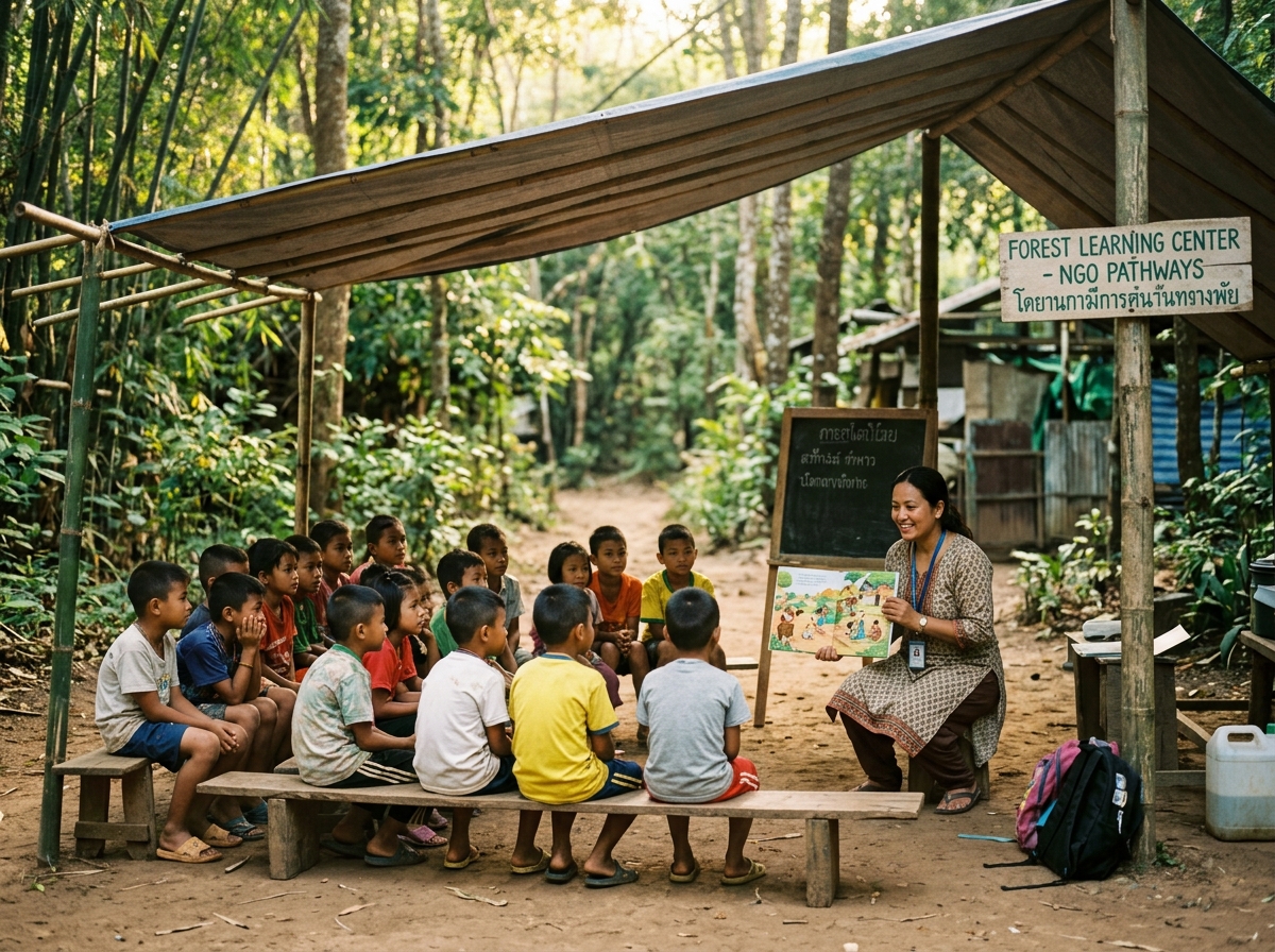Gambar Sekolah Hutan & Literasi Anak Rentan