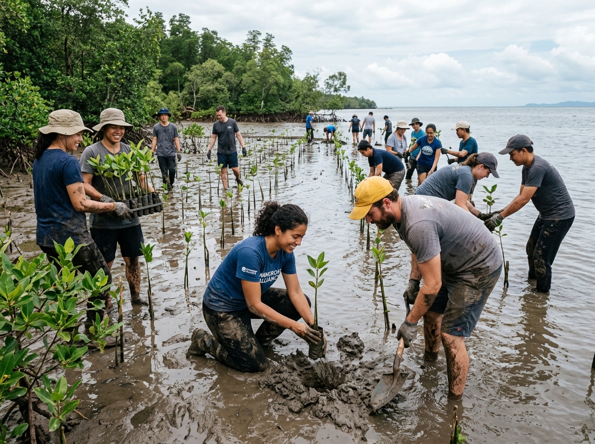 Gambar Konservasi Pesisir & Penanaman Mangrove